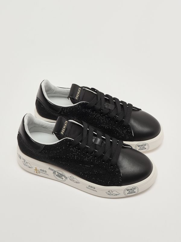 2. Sneakers Belle 7813 en cuir pour femme Noir Premiata belle7813