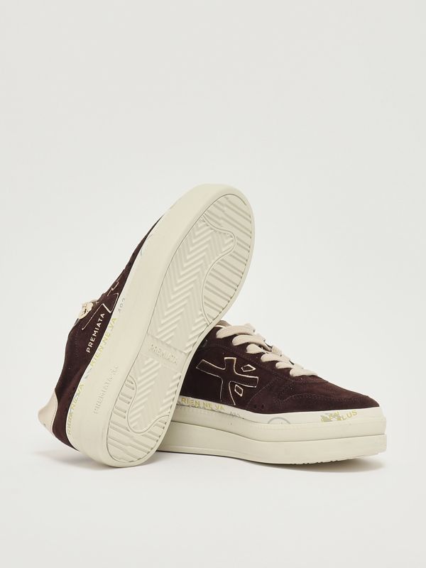 4. Micol 7894 suede sneakers for women Coffee Premiata micol7894