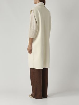 4. Chaleco de lana para mujer Blanco leche