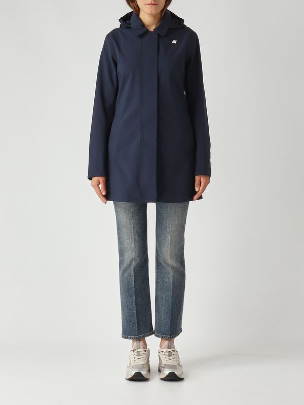 1. Giacca donna Mathy Bonded in nylon impermeabile Blu Navy K-Way k2148bw