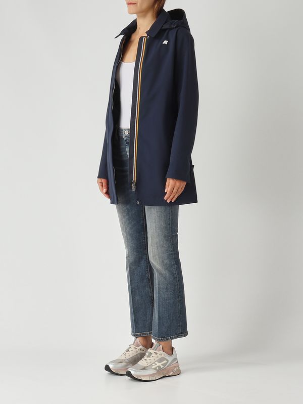 3. Giacca donna Mathy Bonded in nylon impermeabile Blu Navy K-Way k2148bw