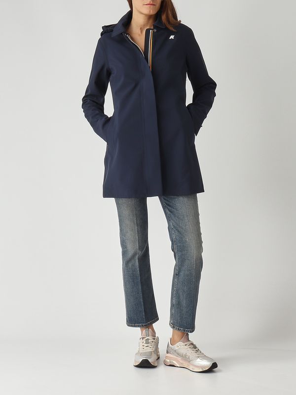 2. Giacca donna Mathy Bonded in nylon impermeabile Blu Navy K-Way k2148bw