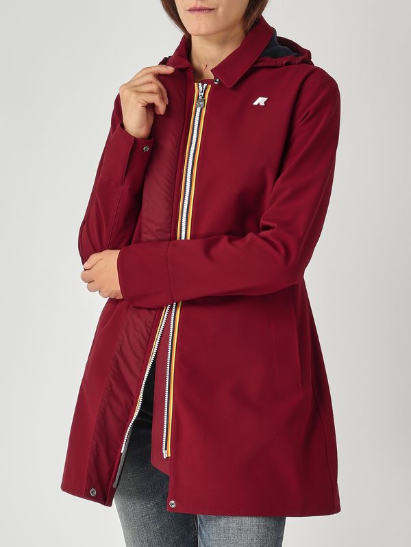 5. Giacca donna Mathy Bonded in nylon impermeabile Bordeaux K-Way k2148bw
