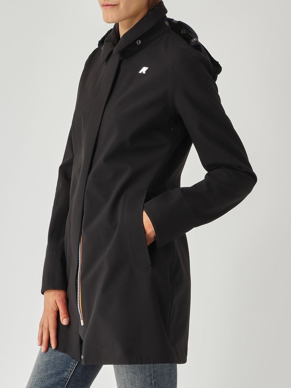 5. Giacca donna Mathy Bonded in nylon impermeabile Nero K-Way k2148bw