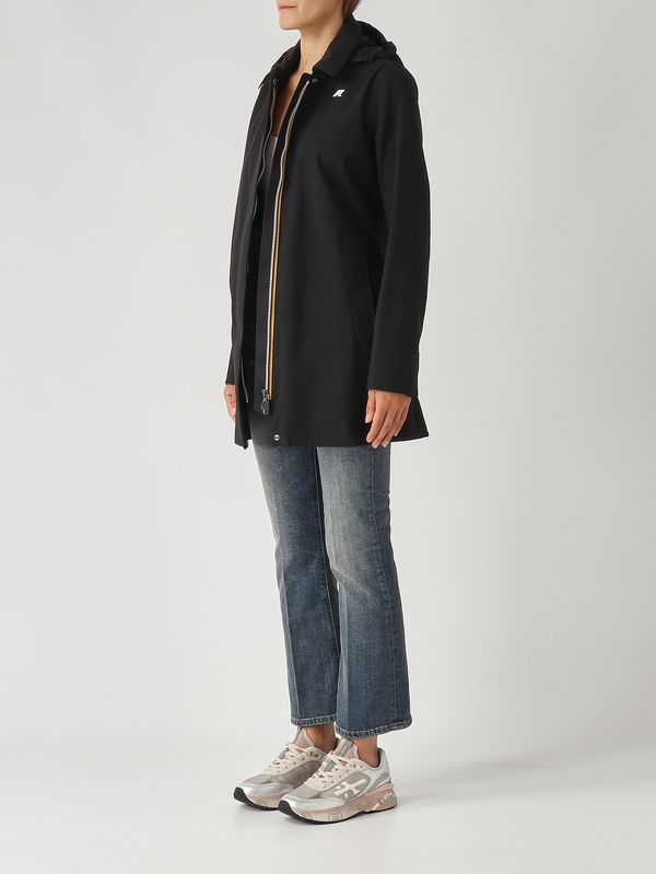 3. Giacca donna Mathy Bonded in nylon impermeabile Nero K-Way k2148bw