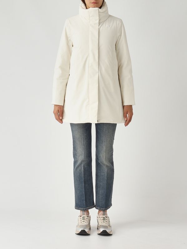 1. Giacca donna Marla St Warm in nylon impermeabile Bianco K-Way k7125lw