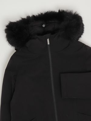 3. Plumífero para niña de nailon Negro
