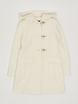 Wool and cashmere blend coat for women Ivory Fay