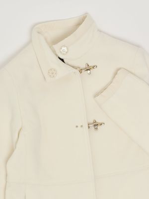 3. Cappotto bambina in misto lana e cashmere Avorio