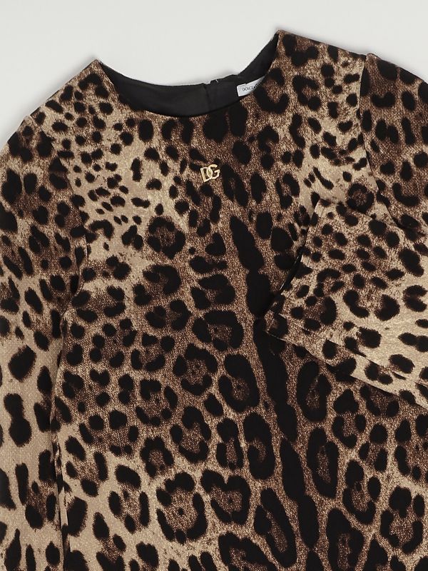 3. Abito bambina in lana Leopardato Dolce e Gabbana l54dk7fs2a3