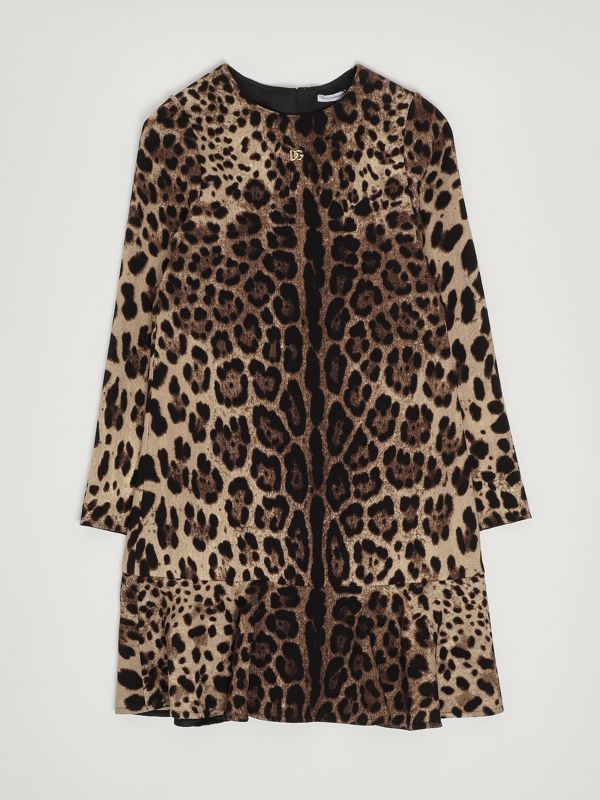 1. Abito bambina in lana Leopardato Dolce e Gabbana l54dk7fs2a3