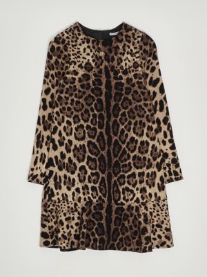 Abito bambina in lana Leopardato Dolce e Gabbana
