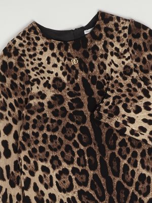 3. Abito bambina in lana Leopardato