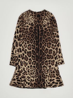 2. Abito bambina in lana Leopardato