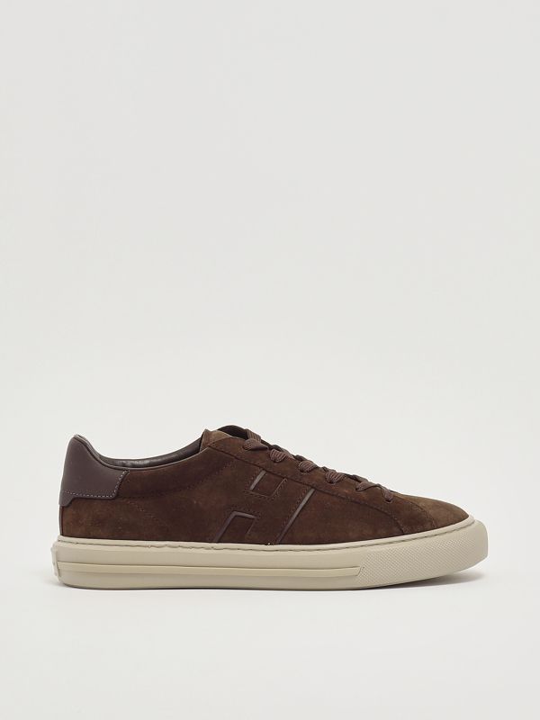 1. H691 suede sneakers for men Dark Brown Hogan hxm6910fu10uho