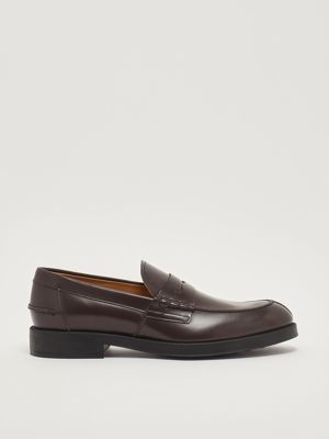 Doucal's suede loafers with double buckle for men