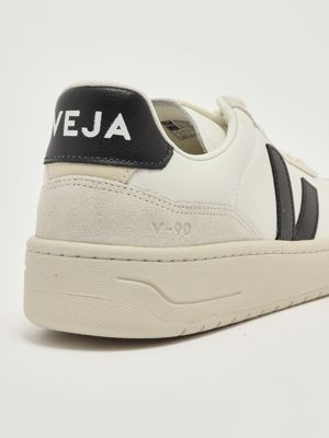 5. Sneakers V-90 en cuir O.T. et daim pour homme Blanc-Noir