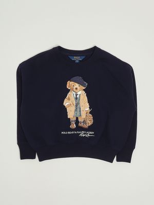 Mädchen Sweatshirt aus Baumwollmischung Marine Polo Ralph Lauren