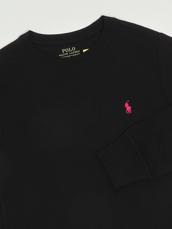3. T-shirt bambina in cotone Nero Polo Ralph Lauren 323843804