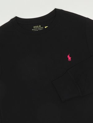 3. Camiseta de niña de algodón Negro