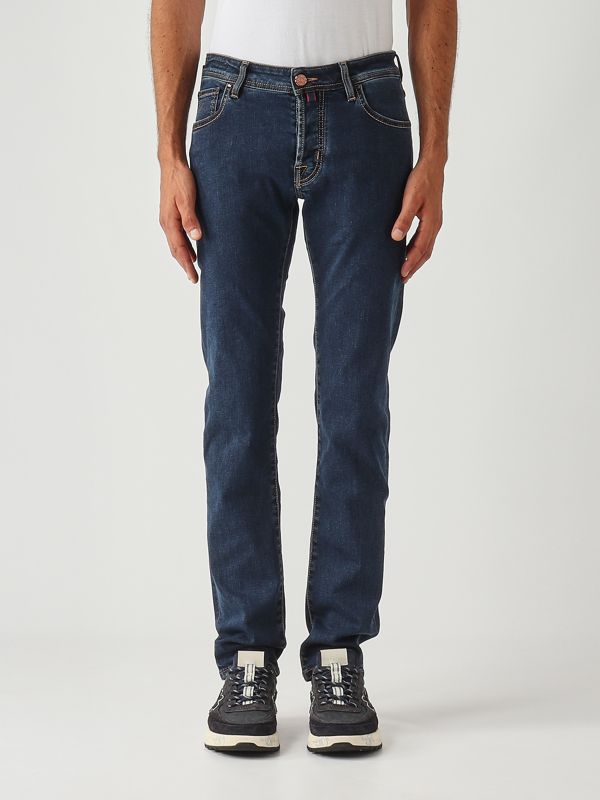 パンツ JACOBCOHEN italy denimjeans NICK W32 Jacob Cohen Nick slim fit stretch denim jeans for men - Dark Denim