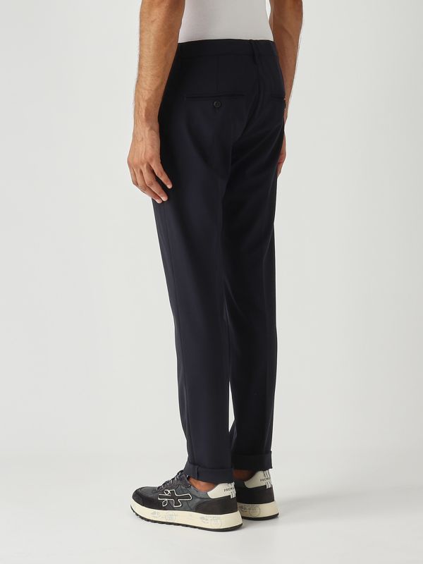 3. Gaubert Slim Fit-Hose für Herren aus Bistretch-Schurwollcanvas Blau Dondup up235ts0009uxxxdu