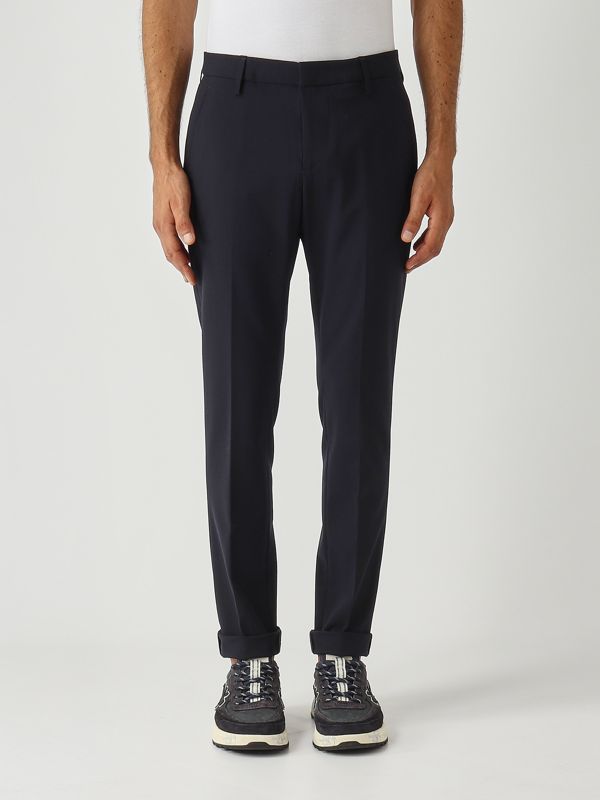 1. Gaubert Slim Fit-Hose für Herren aus Bistretch-Schurwollcanvas Blau Dondup up235ts0009uxxxdu