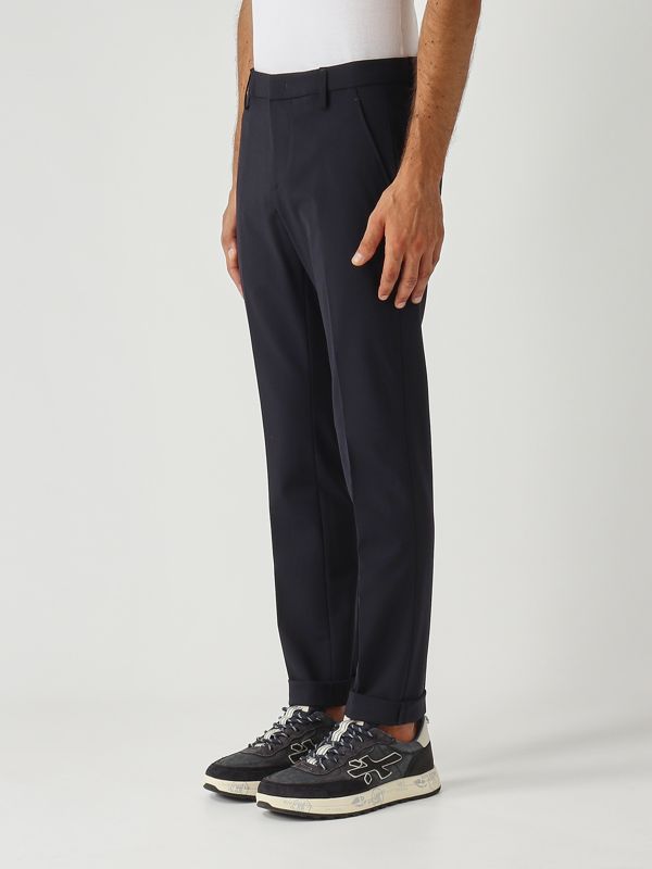 2. Gaubert Slim Fit-Hose für Herren aus Bistretch-Schurwollcanvas Blau Dondup up235ts0009uxxxdu
