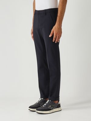 2. Gaubert Slim Fit-Hose für Herren aus Bistretch-Schurwollcanvas Blau