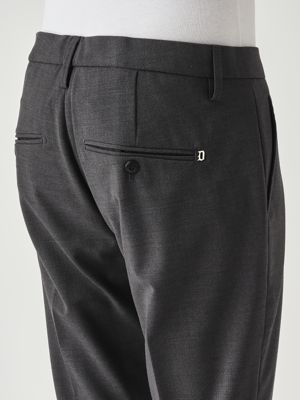 4. Pantalon Gaubert slim fit en toile de laine vierge bi-extensible pour homme Gris
