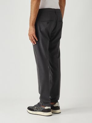 3. Pantalon Gaubert slim fit en toile de laine vierge bi-extensible pour homme Gris