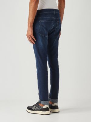 3. Konor skinny fit left hand stretch denim jeans for men Blue Denim