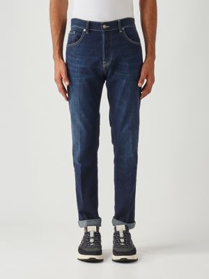 Jeans uomo Icon in denim stretch Denim Blu Dondup