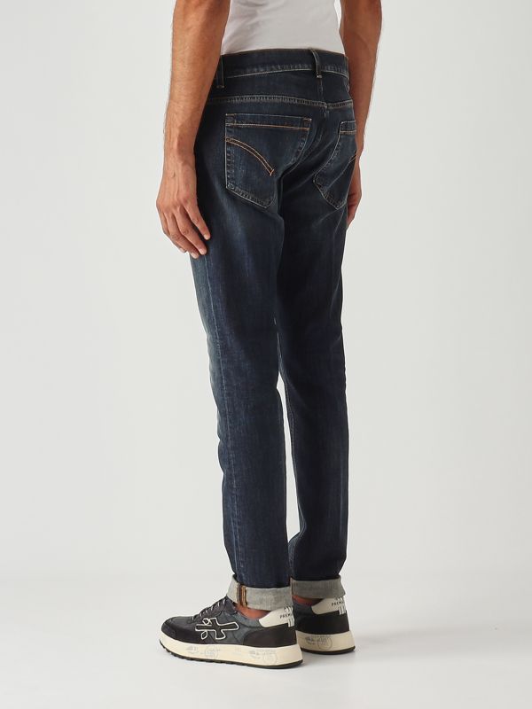 3. Jeans uomo George skinny fit in denim stretch 11.5 OZ Denim Scuro Dondup up232ds0257ulh2du