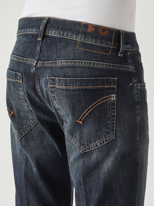4. Jeans uomo George skinny fit in denim stretch 11.5 OZ Denim Scuro Dondup up232ds0257ulh2du