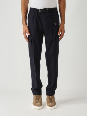 Bruce Herren-Stretchhose aus Viskosemischung Blau White sand