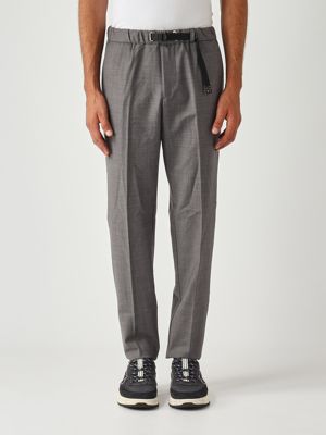 Greg Herrenhose aus Stretch-Wollmischung Grau White sand