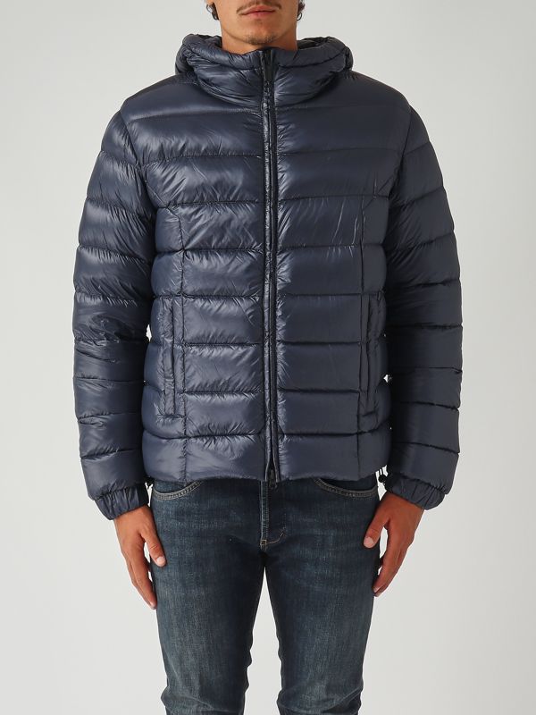 Daunenjacke für Männer aus glänzendem Stoff 12712zo Blau - Main Image