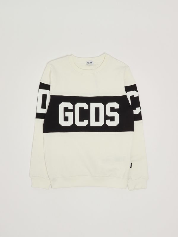 1. Sweat-shirt en coton pour garçon Blanc GCDS b2ku1527ba2