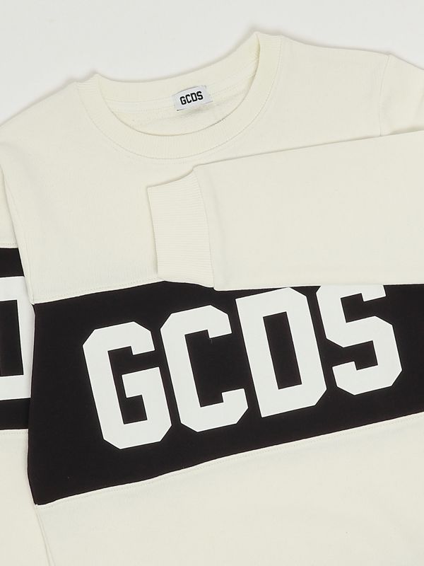 3. Sweat-shirt en coton pour garçon Blanc GCDS b2ku1527ba2