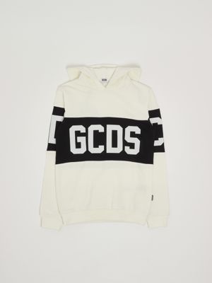 Sweat-shirt en coton pour garçon Blanc GCDS