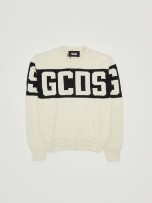 Pullover für Jungen aus Wollmischung Weiß GCDS