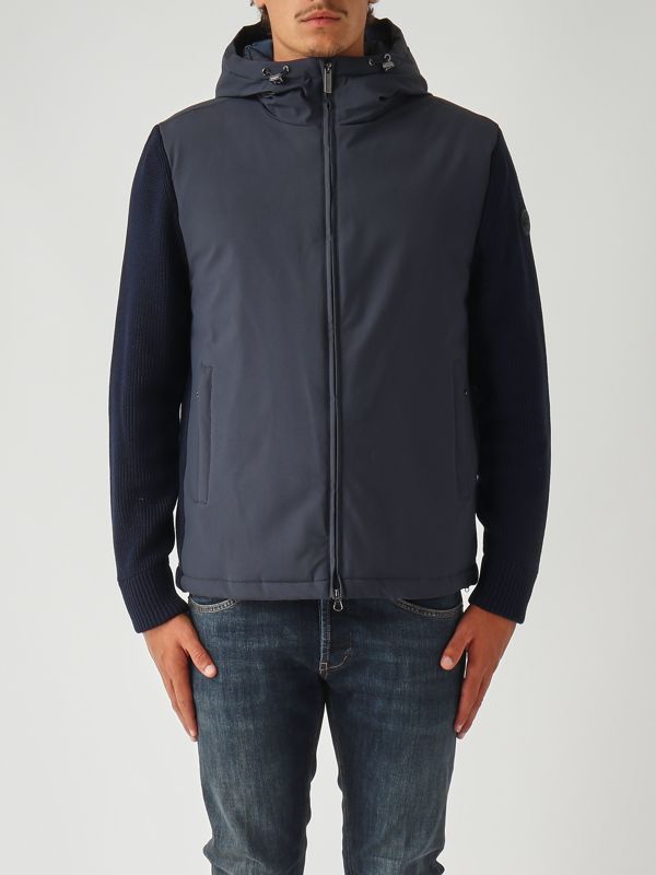Giacca uomo in nylon e maglia 11508zr Blu