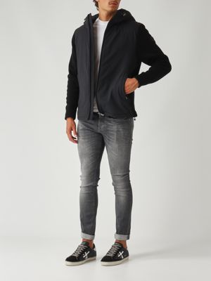 2. Giacca uomo in nylon e maglia Nero