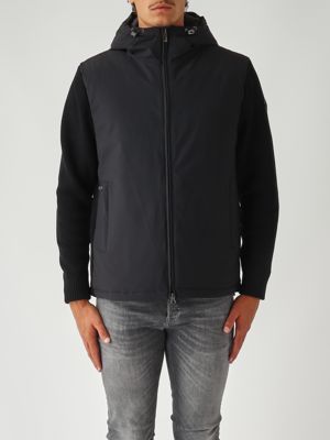 Veste en nylon et tricot pour hommes Noir Colmar
