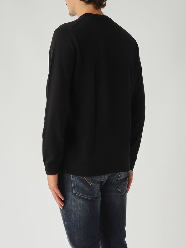 4. Jersey de hombre en lana merino Negro Lacoste ah1969