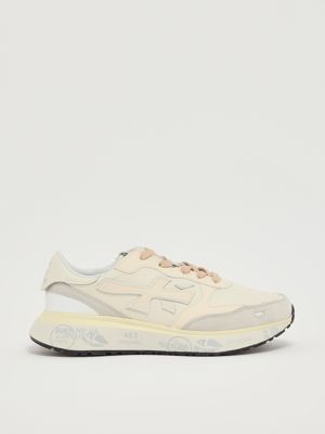 Lauryn 7788 leather and fabric sneakers for women Cream-ice Premiata