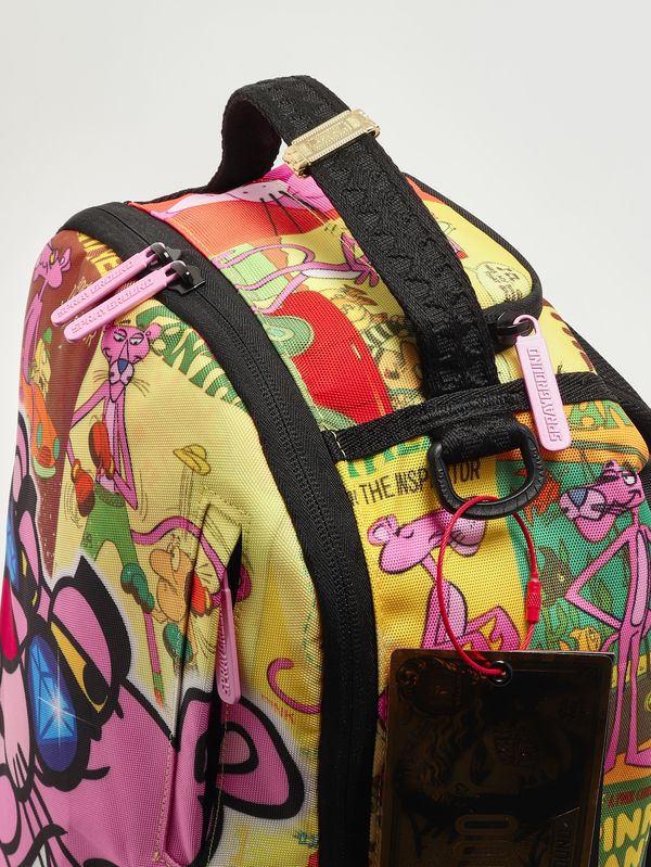 5. Girl's faux leather backpack Pink-Yellow Sprayground 910b7005nsz