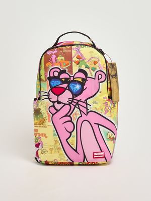 1. Girl's faux leather backpack Pink-Yellow