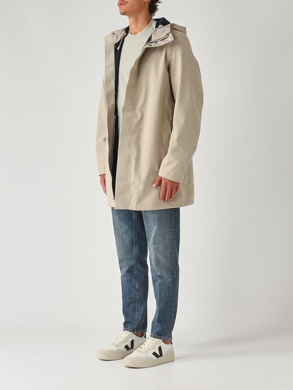 3. Veste homme Marlyn Bonded en tissu stretch imperméable Beige K-Way k7126uw